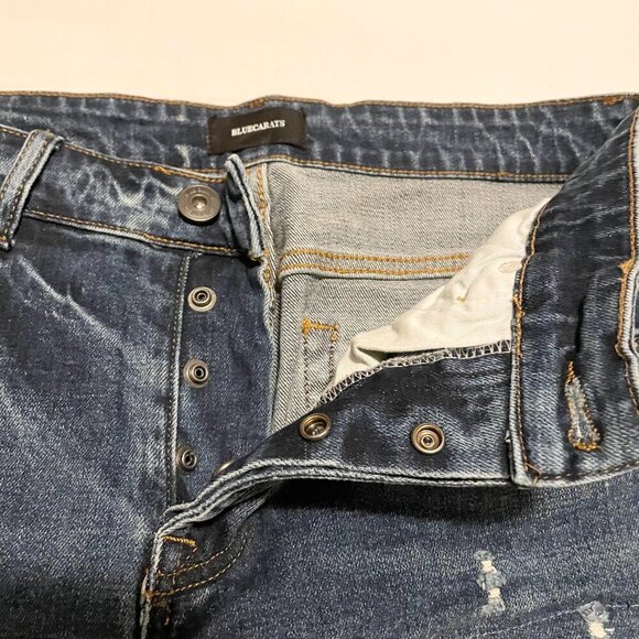 Bluecarats Mens Distressed Jeans Size 32 - Picture 5 of 16